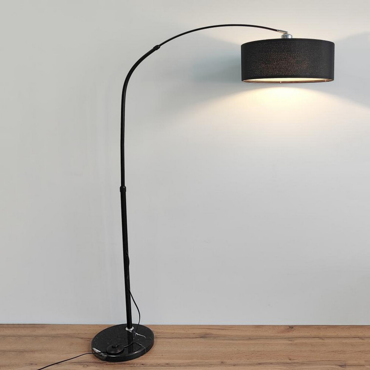 Cнимок Торшер 1 плафон 175х26х26 см Е27 60 Вт 4м2 плафон ткань черный Baizheng