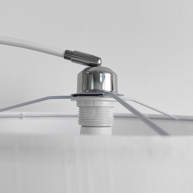 Рисунок Торшер 1 плафон 175х26х26 см Е27 60 Вт 4м2 плафон ткань под упак белый Baizheng