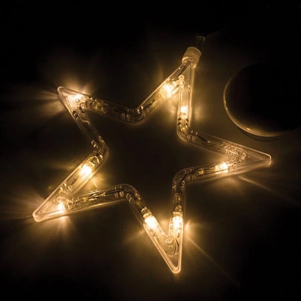 Светильник светодиодный пластиковый  18,5*18,5*1 см на присоске Звездочка Neon-night