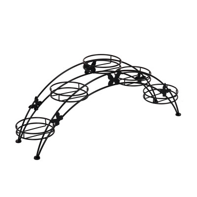 Подставка металлическая для цветов 690х115х255 мм черный Арка 5 ЗМИ Подставка металлическая для цветов 690х115х255 мм черный Арка 5 ЗМИ