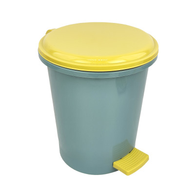 Ведро пластиковое для мусора 10 л 240х290 мм круглое с педалью вкладыш микс Baizheng