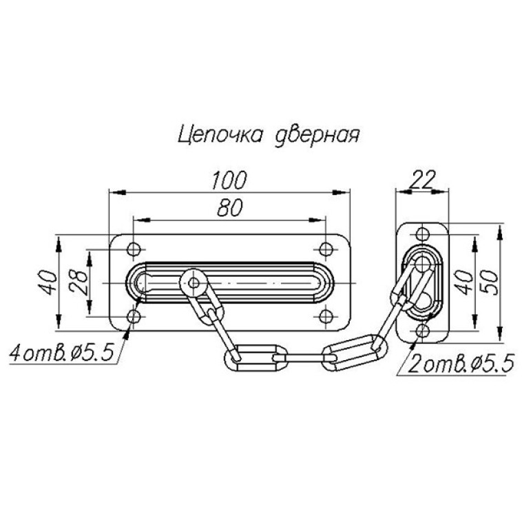 Фото Защелка калитки ЗК-230-SL цинк