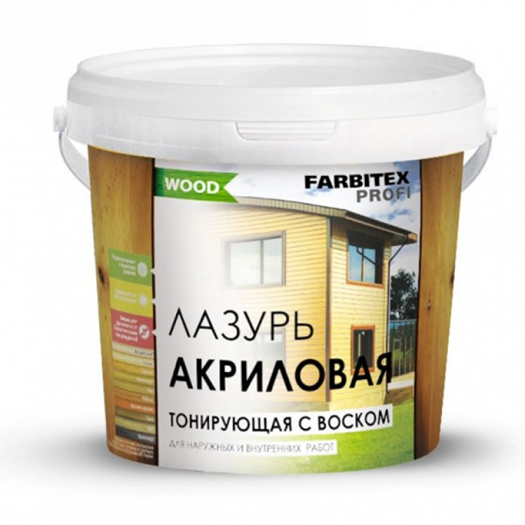 Лазурь акриловая FARBITEX ПРОФИ GOOD FOR WOOD дуб 0,9 л