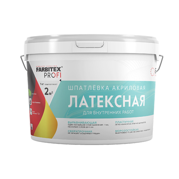 Шпатлевка акриловая латексная  1,5 кг(6) FARBITEX PROFI