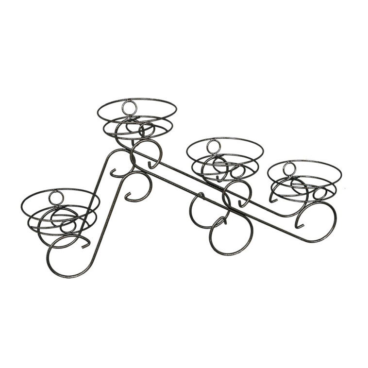 Подставка металлическая для цветов 78*18*35,5 см медный антик ФИАЛКА 4 ЗМИ