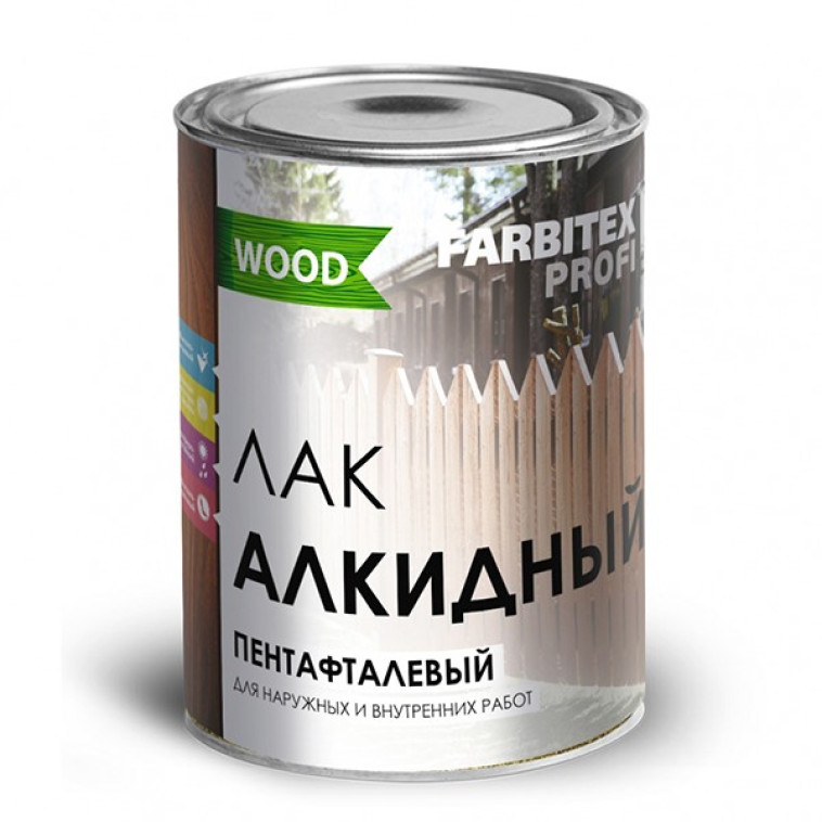 Лак алкидный ПФ-283 FARBITEX ПРОФИ WOOD высокоглянцевый 0,9л