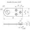 Мини изображение Пробой-ушко (накладка для замка) 40*90 цинк (200) (У)