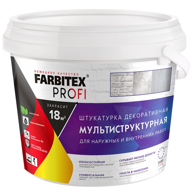 Штукатурка декоративная Farbitex Profi мультиструктурная 4,5л