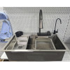 Мини изображение Мойка кухонная многофункциональная Dikalan KN-10114 нерж.сталь премиум серый 75*45*22см (комплект)
