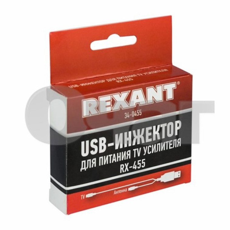 Изображение /Инжектор питания USB для Активных Антенн (модель RX-455)  REXANT