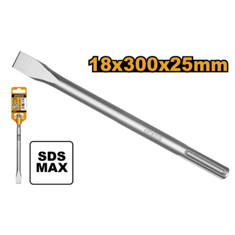 Зубило плоское SDS Max 18x300x25 мм INGCO DBC0222801