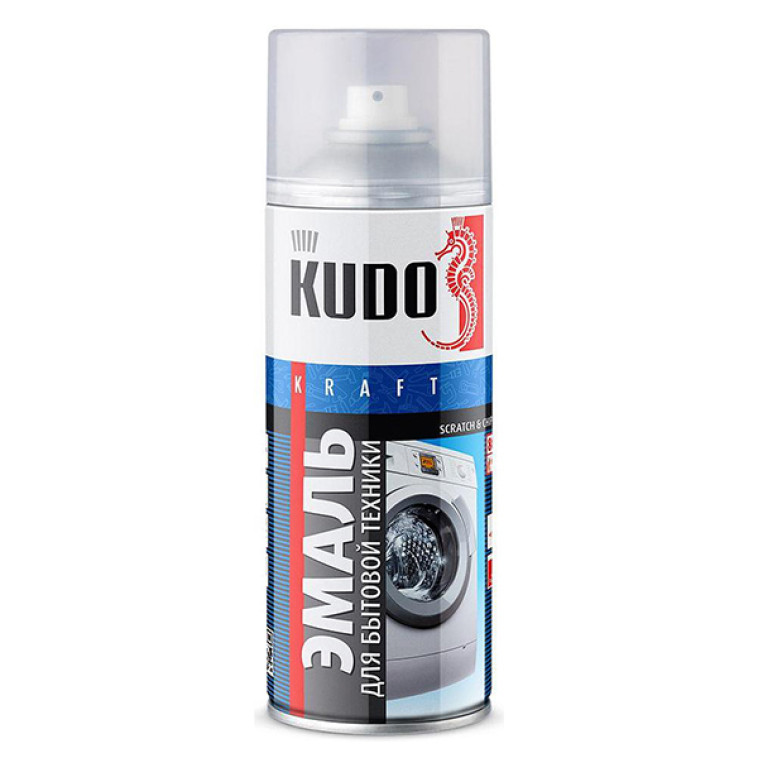 Эмаль аэрозольная Kudo для бытовой техники белая 520мл   