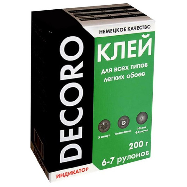 Клей обойный Decoro универсал 200гр (6-7 рул) 