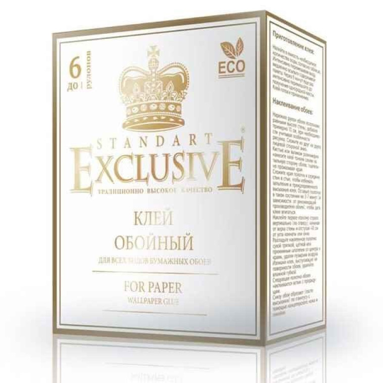 Клей обойный Exclusive Стандарт бумажный 150гр (6 рул)