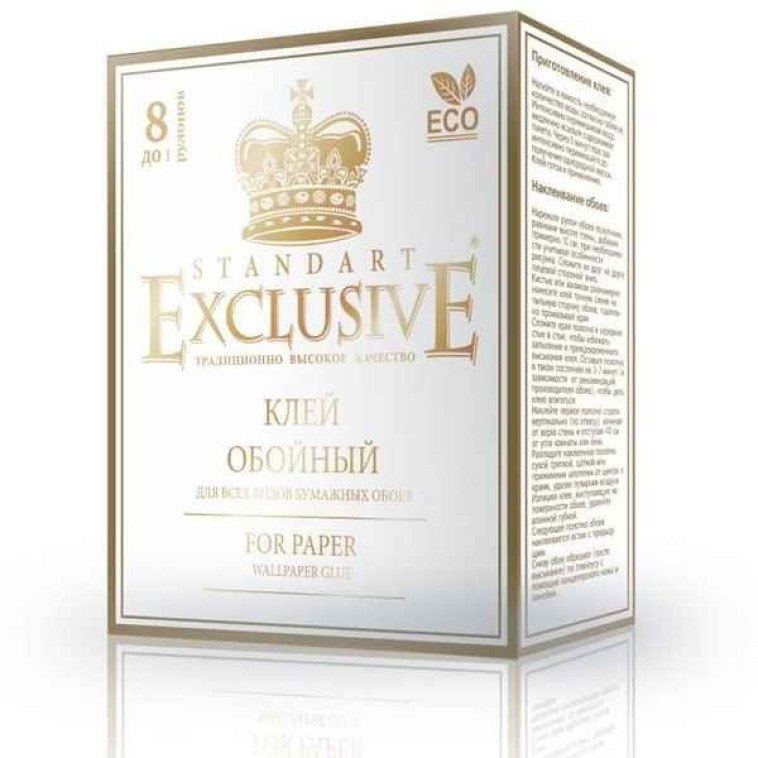 Клей обойный Exclusive Стандарт бумажный 250гр (8 рул) 