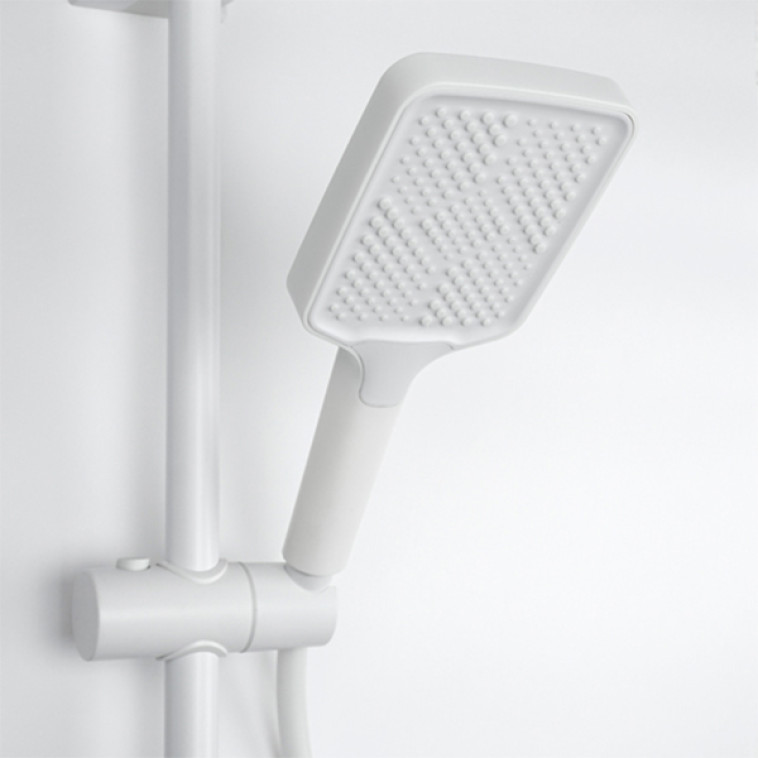 Фото Смеситель душевая система DIKALAN для ванны 4-х функц-я ЖК дисплей Белый (5) AL99091-W