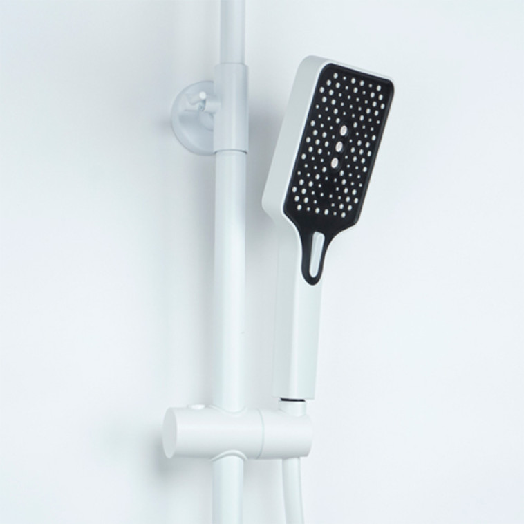 Фото Смеситель душевая система DIKALAN для ванны с картриджным переключ ЖК дисплей Белый (5) D99086-W