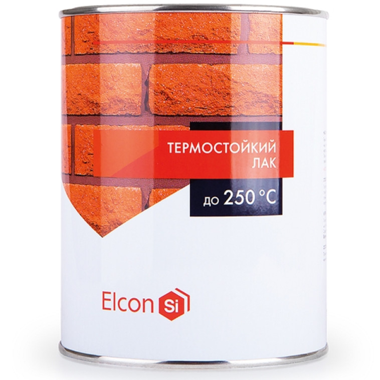 Лак термостойкий 250°C Elcon для печей и каминов 0,8кг 