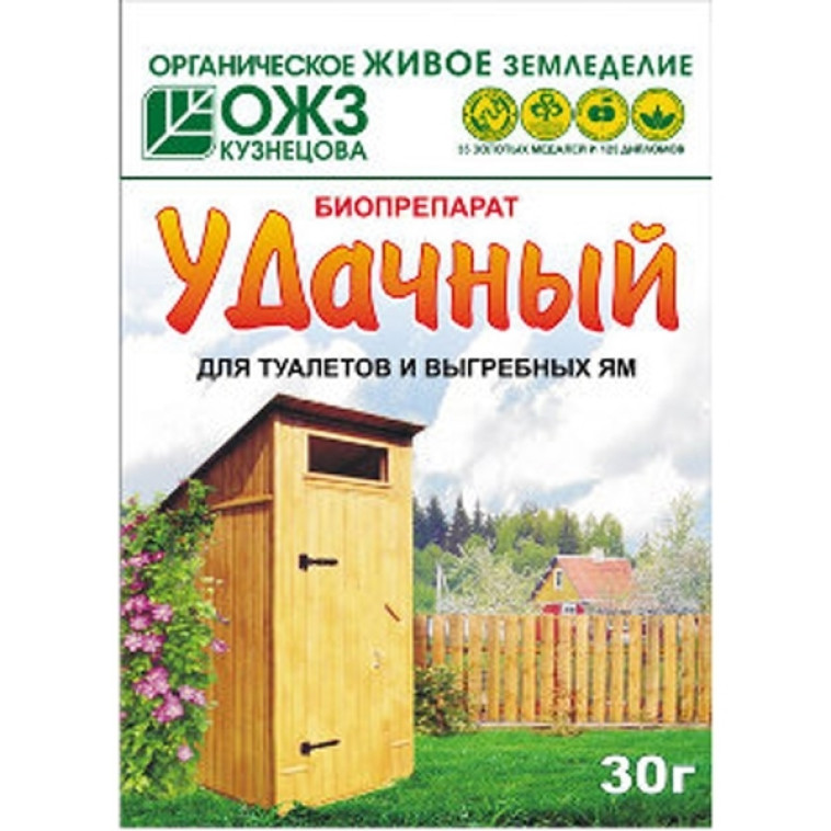 Средство для уличных туалетов и выгребн ям УДАЧНЫЙ 30г (порошок) (40)