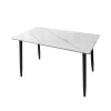 Мини фотография Стол кухонный керамогранит 120*70 см каркас металл черные ноги 7C Baizheng
