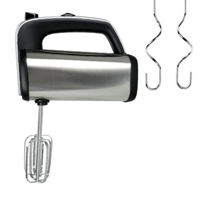 Миксер нерж сталь 500 Вт 5 скоростей 4 насадки стальной-черный Maxtronic