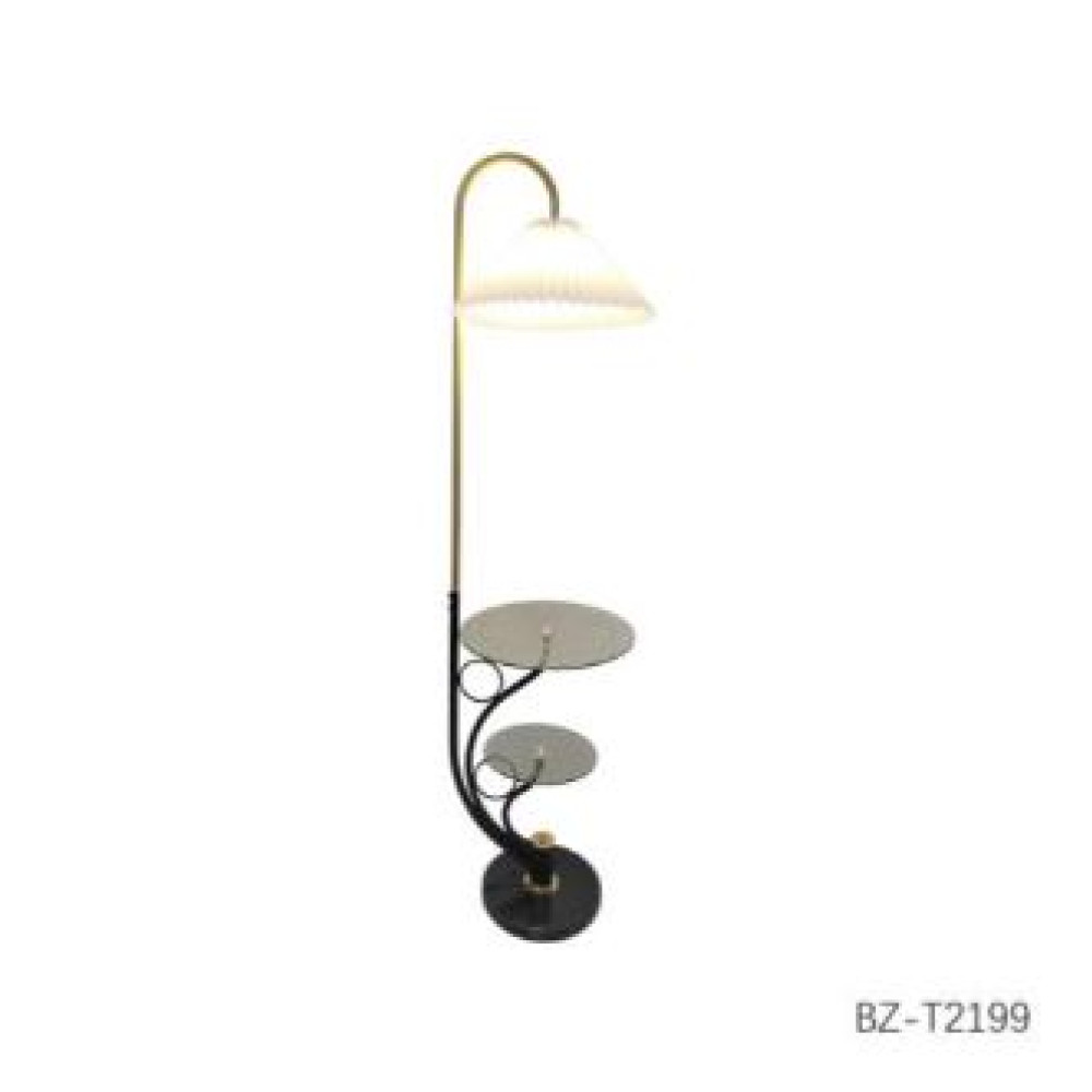 Торшер светодиодный 1 плафон 165*50*35 см со столиком черный Baizheng