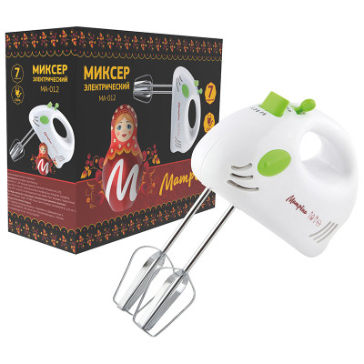 Миксер 150 Вт погружной 7 скоростей зеленый MA-012 Матрена