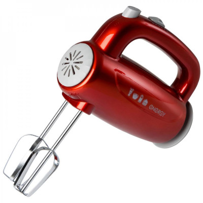 Миксер пластик 300 Вт 5 скоростей 4 насадки красный EN-295R Energy