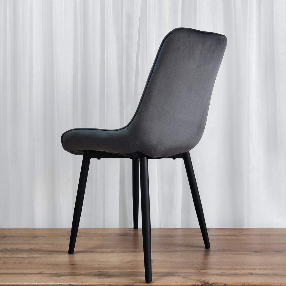 Стул металлический Baizheng 88×40×50 см, текстиль, серый, до 150 кг