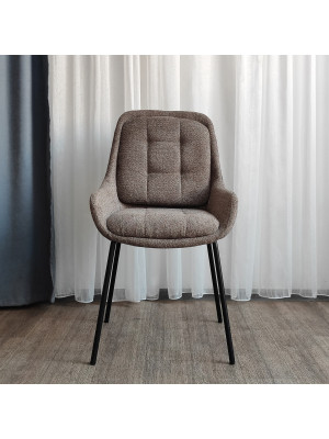 Стул металлический Baizheng BZ-6118K 57×64×86 см, светло-коричневый, износостойкий текстиль, до 150 кг Стул металлический Baizheng BZ-6118K 57×64×86 см, светло-коричневый, износостойкий текстиль, до 150 кг
