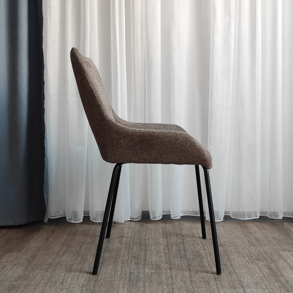 Стул металлический Baizheng BZ-6118K 57×64×86 см, коричневый, износостойкий текстиль, до 150 кг