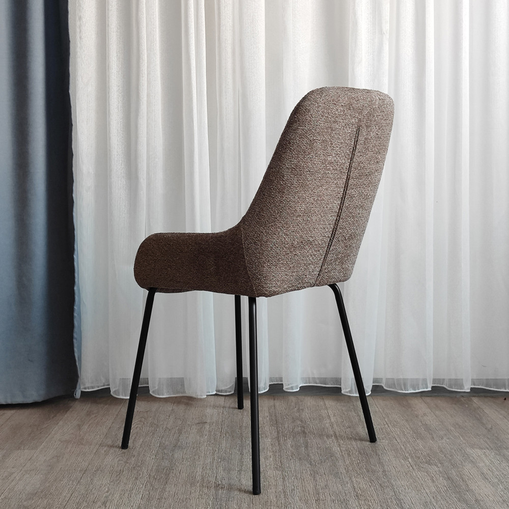 Стул металлический Baizheng BZ-6118K 57×64×86 см, коричневый, износостойкий текстиль, до 150 кг