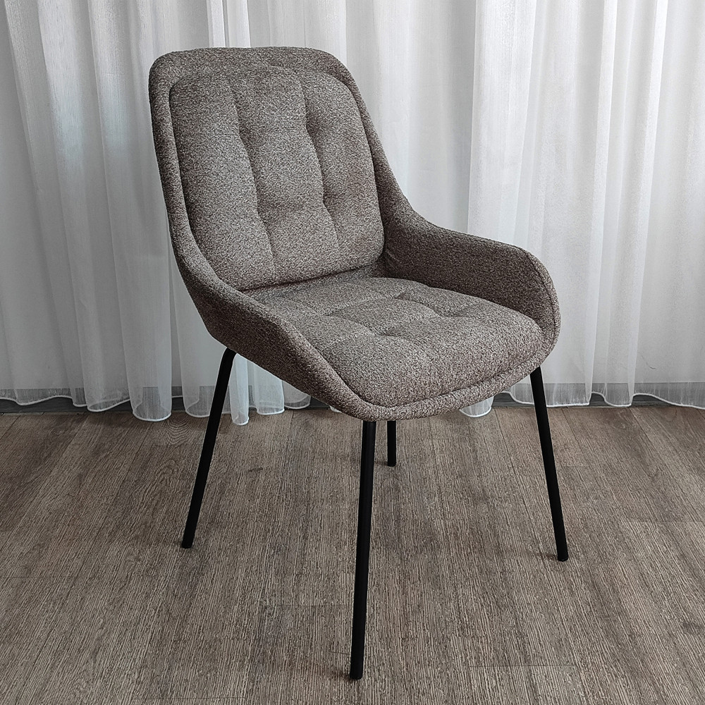 Стул металлический Baizheng BZ-6118K 57×64×86 см, коричневый, износостойкий текстиль, до 150 кг