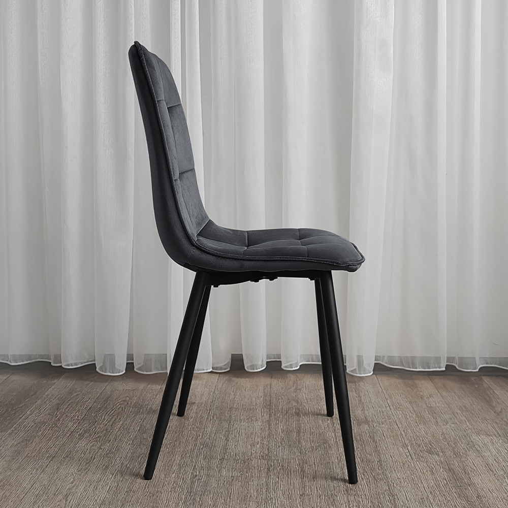 Стул металлический Baizheng 88×40×50 см, текстиль, темно-серый, до 150 кг, 2 вариант