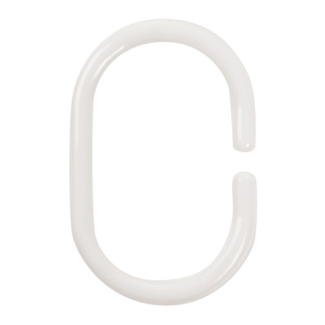 Набор пластиковых колец для штор в ванную 12шт овальные Белые (120) Рыжий кот