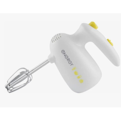 Миксер пластик 200 Вт 5 скоростей 4 насадки бело-желтый EN-245 Energy