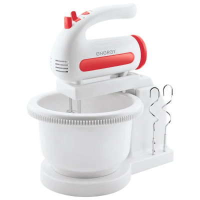 Миксер пластик 200 Вт стационарный чаша пласт 1,5 л 5 скор турбо 4 насад бел-кр EN-273 Energy