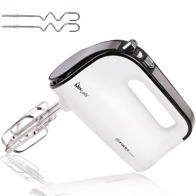 Миксер пластик 350 Вт 5 скоростей турбо 4 насадки бело-черный First