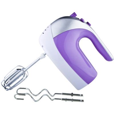 Миксер пластик 400 Вт 5 скоростей 4 насадки бело-сиреневый Maxtronic