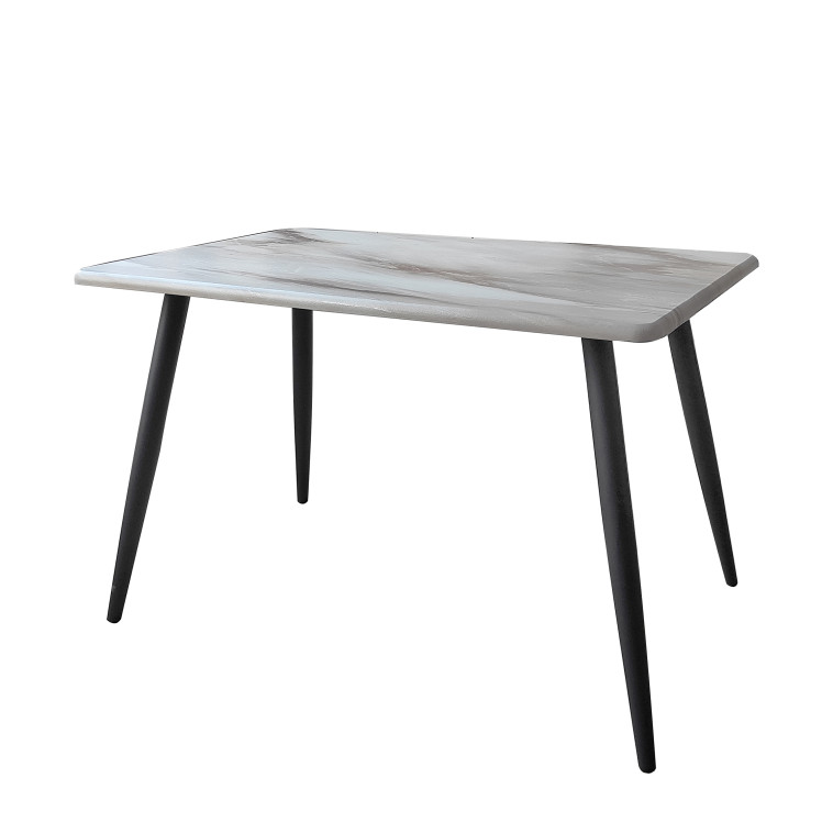 Мини фото №4 Стол ЛДСП кухонный 120*70 см каркас металл ноги дерево края свет дерево 2 части Baizheng