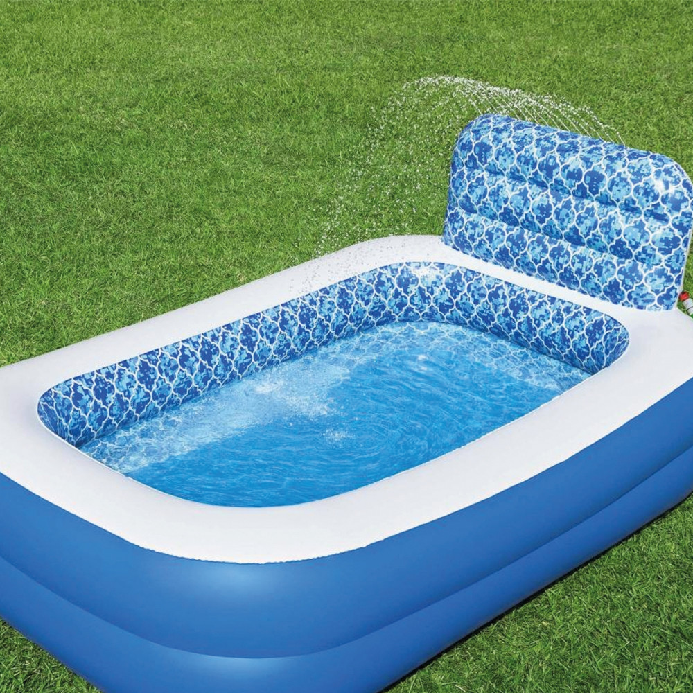 Бассейн надувной 229х152х96 см 702 л с разбрызгивателем Waterfall Oasis Bestway