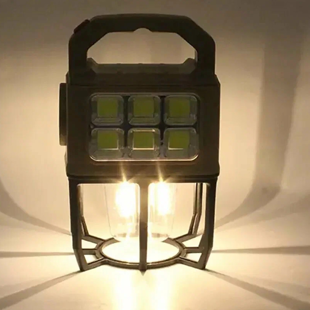 Фонарь кемпинговый 18*11*9,2 см 2400 мАч солнечная батарея USB микс NY-9802B Baizheng
