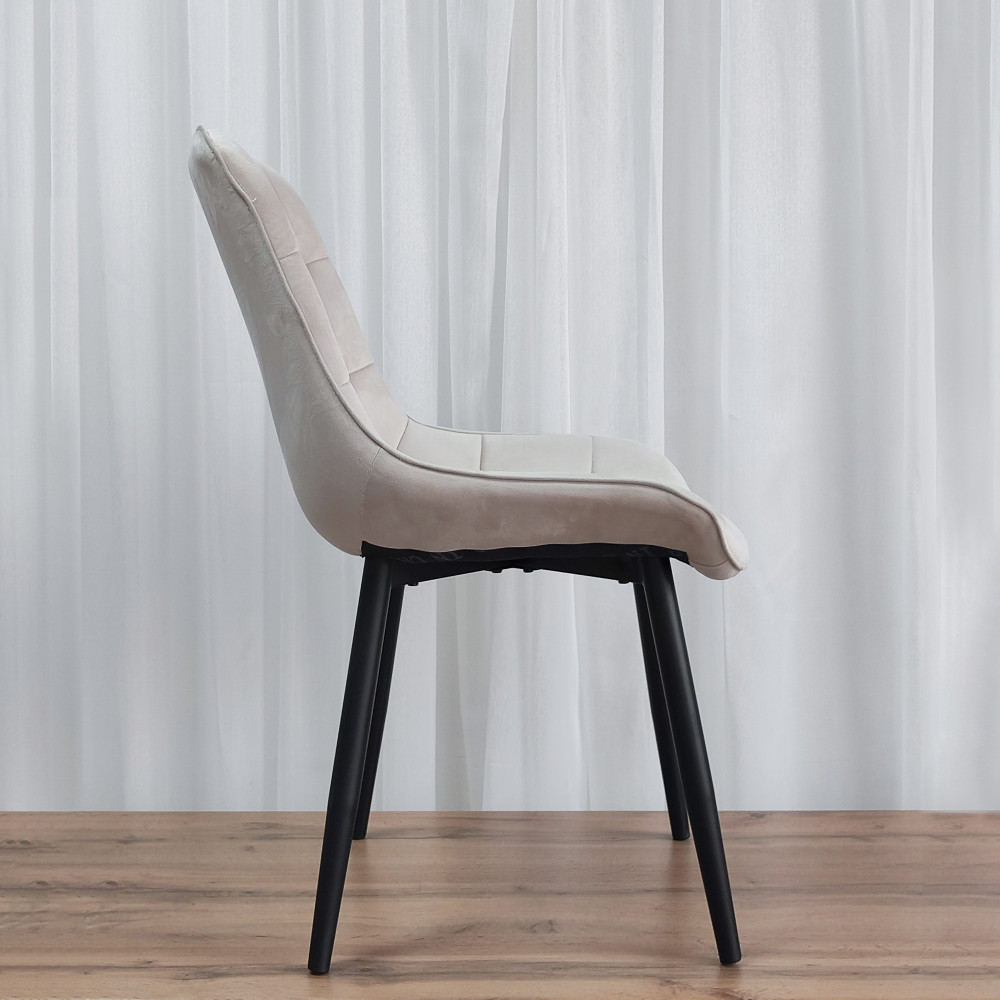 Стул металлический Baizheng 88×40×50 см, текстиль, бежевый, до 150 кг
