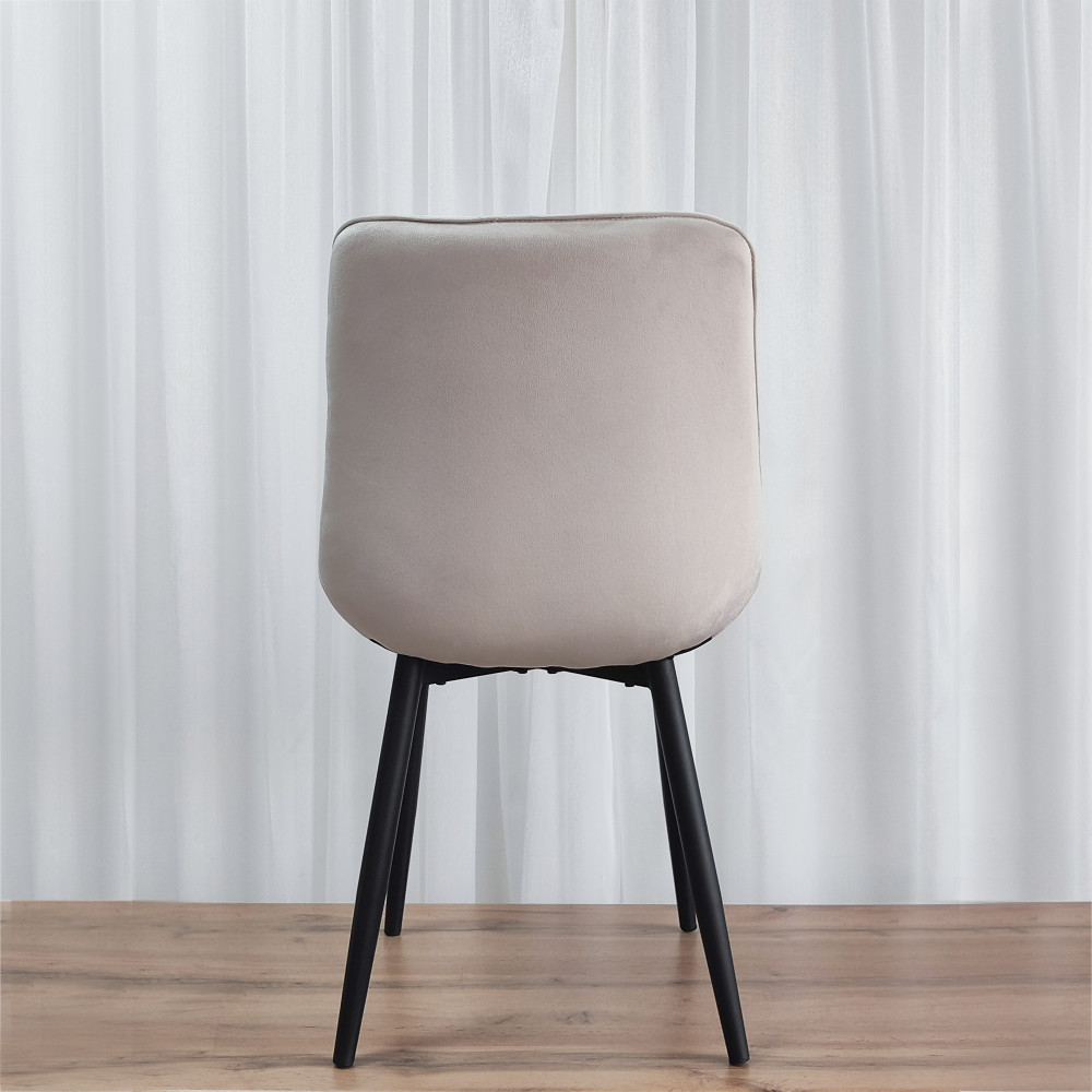 Стул металлический Baizheng 88×40×50 см, текстиль, бежевый, до 150 кг