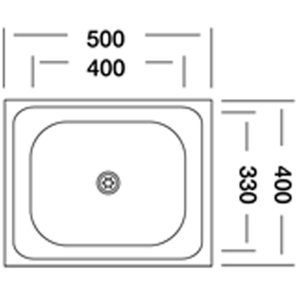 Мойка кухонная 40*50*13см 0,4мм. (без сифона) Vladiks V-407