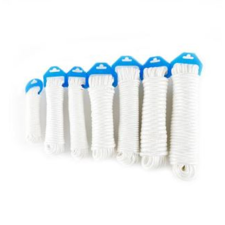 Веревка бельевая 10 м 6 мм полипропилен белый BZ-X Baizheng