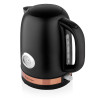 Мини изображение Чайник металлический электрический 1,7 л 2,2 кВт  окрашен с термометром черный Brayer