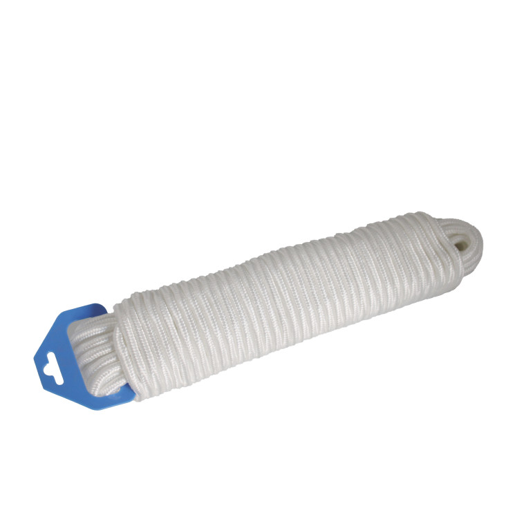 Веревка бельевая 10 м 8 мм белая Baizheng