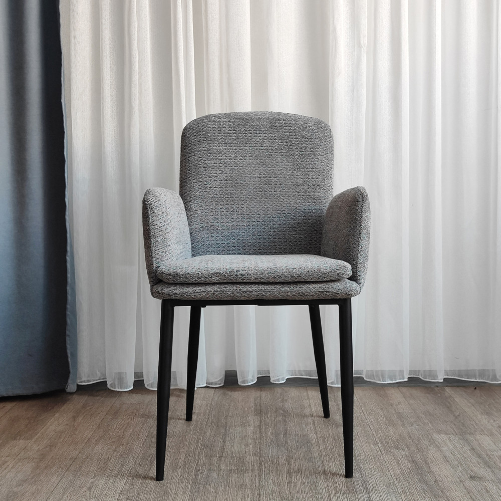 Стул металлический Baizheng BZ-6224SH 57×60×83 см, светло-серый, ткань, до 150 кг