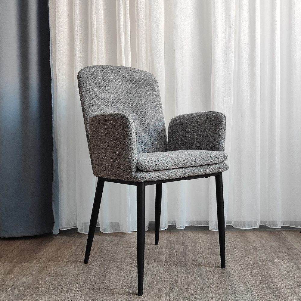 Стул металлический Baizheng BZ-6224SH 57×60×83 см, светло-серый, ткань, до 150 кг